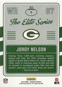 2016 Donruss - The Elite Series Veterans #5 Jordy Nelson Back