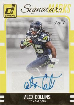 2016 Donruss - Signature Marks Yellow #90 Alex Collins Front