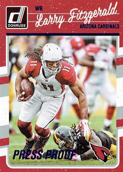 2016 Donruss - Press Proofs Blue #2 Larry Fitzgerald Front