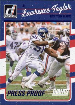 2016 Donruss - Press Proofs Blue #207 Lawrence Taylor Front