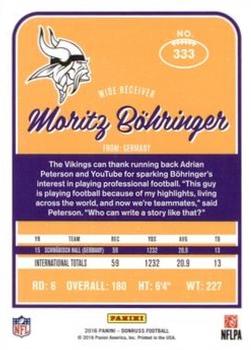 2016 Donruss - Press Proofs Blue #333 Moritz Bohringer Back