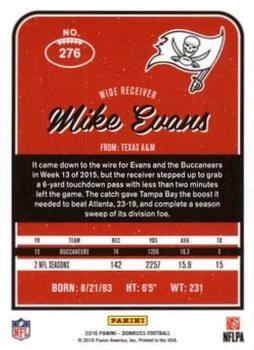 2016 Donruss - Press Proofs Red #276 Mike Evans Back