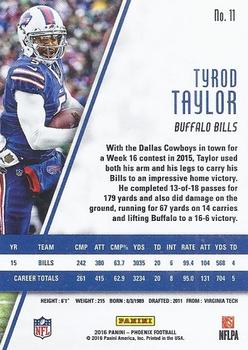 2016 Panini Phoenix #11 Tyrod Taylor Back