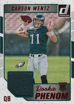 2016 Donruss - Rookie Phenom Jersey Relics #33 Carson Wentz Front