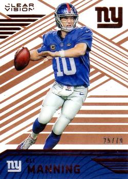 2016 Panini Clear Vision - Bronze #47 Eli Manning Front