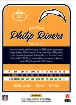 2016 Donruss Optic #83 Philip Rivers Back