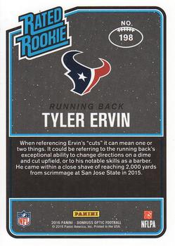 2016 Donruss Optic #198 Tyler Ervin Back