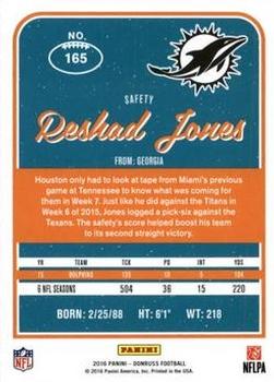2016 Donruss - Stat Line Years #165 Reshad Jones Back
