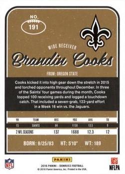 2016 Donruss - Stat Line Years #191 Brandin Cooks Back