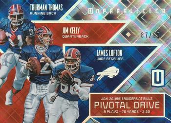 2016 Panini Unparalleled - Pivotal Drive Orange #PD-34 Thurman Thomas / James Lofton / Jim Kelly Front