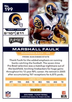 2016 Panini Playoff - Kickoff #199 Marshall Faulk Back