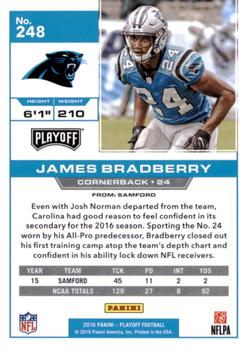 2016 Panini Playoff - Kickoff #248 James Bradberry Back