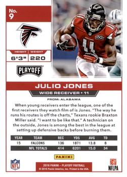 2016 Panini Playoff - 4th Down #9 Julio Jones Back