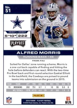 2016 Panini Playoff - 4th Down #51 Alfred Morris Back