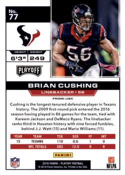 2016 Panini Playoff - 4th Down #77 Brian Cushing Back