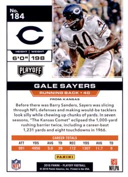 2016 Panini Playoff - 4th Down #184 Gale Sayers Back