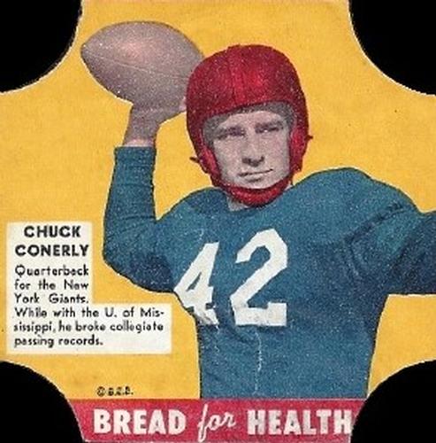 1950 Fischer's Bread for Health #NNO Charley Conerly Front