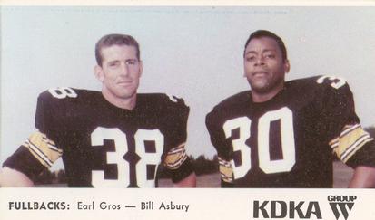 1968 KDKA Pittsburgh Steelers #NNO Bill Asbury / Earl Gros Front
