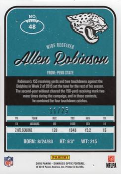 2016 Donruss Optic - Black #48 Allen Robinson Back