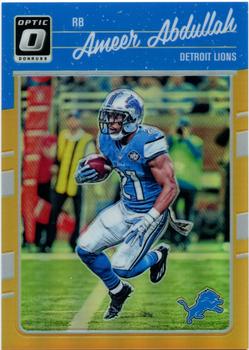 2016 Donruss Optic - Orange #34 Ameer Abdullah Front