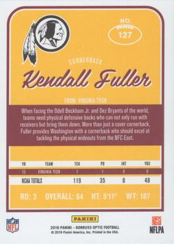 2016 Donruss Optic - Pink #127 Kendall Fuller Back