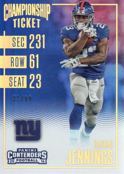 2016 Panini Contenders - Championship Ticket #6 Rashad Jennings Front