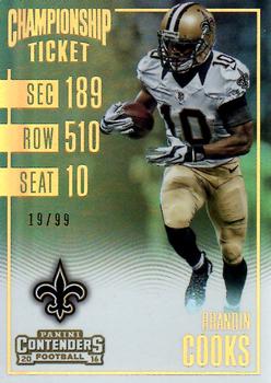 2016 Panini Contenders - Championship Ticket #48 Brandin Cooks Front