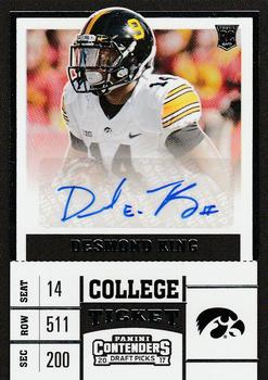 2017 Panini Contenders Draft Picks #187 Desmond King Front