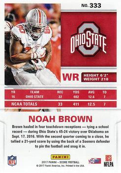 2017 Score #333 Noah Brown Back