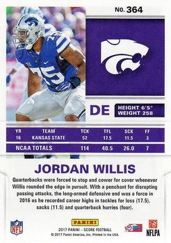 2017 Score #364 Jordan Willis Back