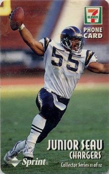 1998 7-Eleven Sprint Phone Cards #11 Junior Seau Front