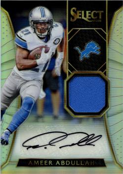 2016 Panini Select - Autographed Materials Prizm #AM-AA Ameer Abdullah Front