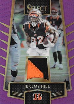 2016 Panini Select - Select Swatches Purple Prizm #44 Jeremy Hill Front