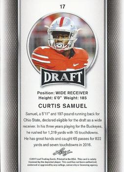 2017 Leaf Draft #17 Curtis Samuel Back