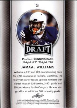 2017 Leaf Draft - Gold #31 Jamaal Williams Back