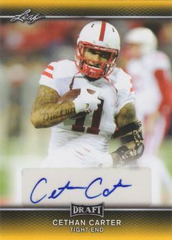 2017 Leaf Draft - Autographs Gold #A-CC3 Cethan Carter Front