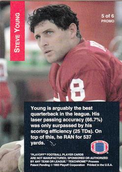 1993 Playoff - Promos #5 Steve Young Back