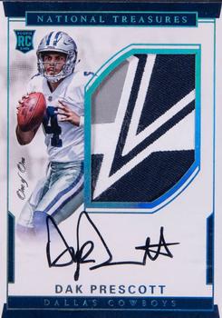 2016 Panini National Treasures - Rookie Autograph Patch (RPS) Blue #130 Dak Prescott Front