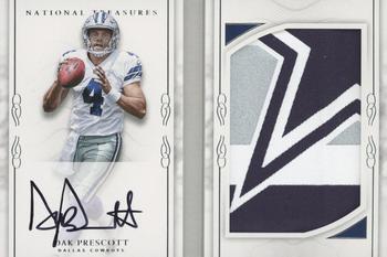 2016 Panini National Treasures - Rookie Jumbo Prime Signature Booklet Vertical Variation #28 Dak Prescott Front