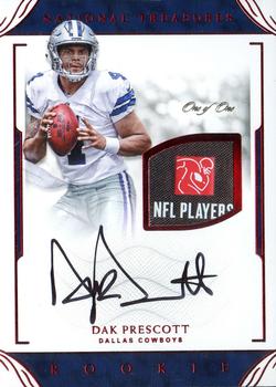 2016 Panini National Treasures - Rookie Laundry Tag NFL Player's Logo Signatures (17-42) #30 Dak Prescott Front