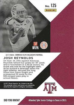 2017 Panini Elite Draft Picks - Orange #125 Josh Reynolds Back