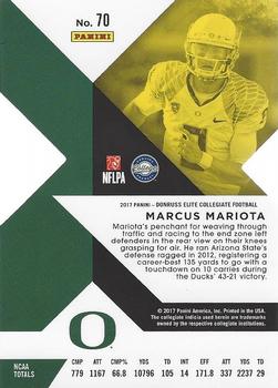 2017 Panini Elite Draft Picks - Purple Die Cut #70 Marcus Mariota Back