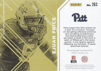 2017 Panini Elite Draft Picks - Draft Picks Autographs Purple #263 Ejuan Price Back