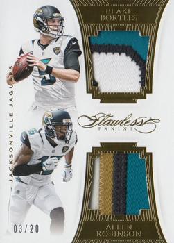 2016 Panini Flawless - Dual Patches #DPBA Blake Bortles / Allen Robinson Front