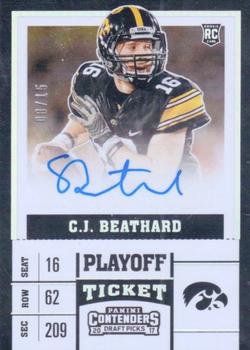 2017 Panini Contenders Draft Picks - Playoff Ticket #140 C.J. Beathard Front