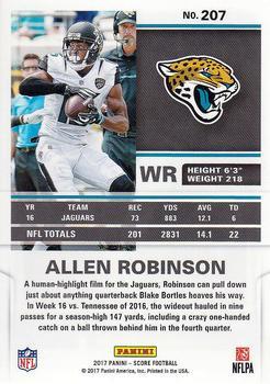 2017 Score - Artist's Proof #207 Allen Robinson Back