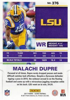 2017 Score - Green #376 Malachi Dupre Back