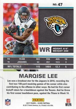 2017 Score - Red #47 Marqise Lee Back