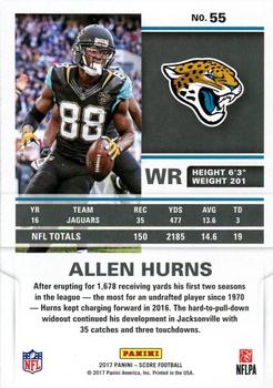 2017 Score - Red #55 Allen Hurns Back