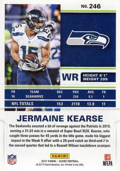 2017 Score - Red #246 Jermaine Kearse Back